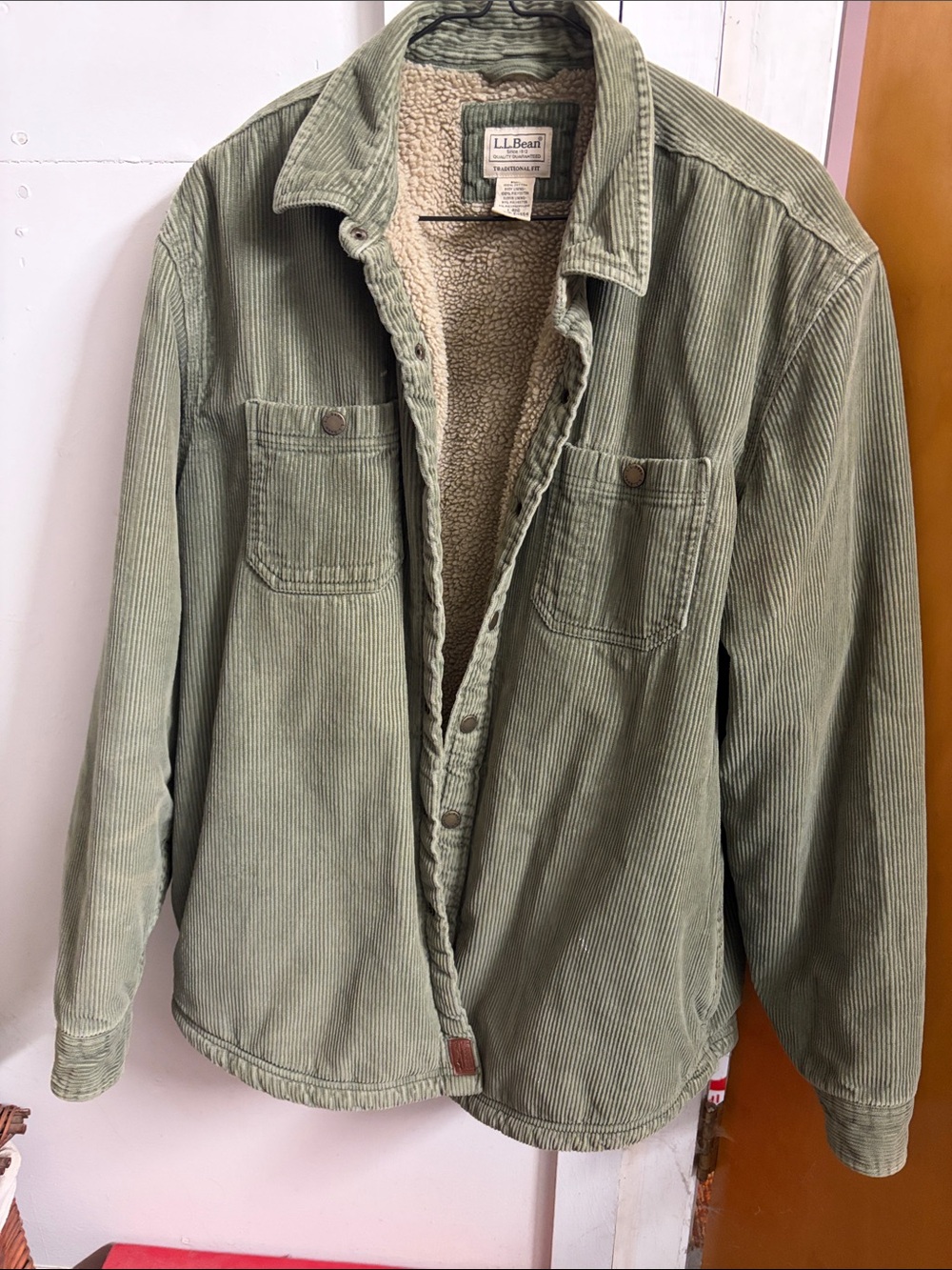 LL Bean Green Corduroy Jacket